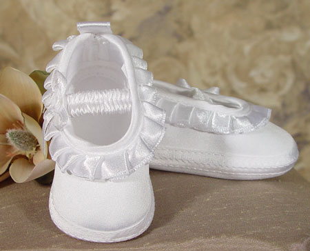 Baby Girls Satin Shoe with Pleated 